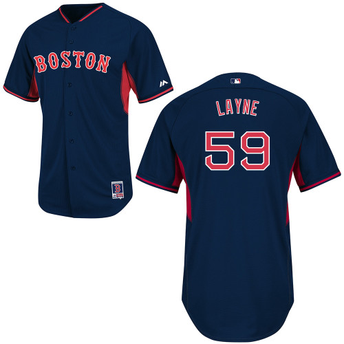 Tommy Layne #59 Youth Baseball Jersey-Boston Red Sox Authentic 2014 Road Cool Base BP Navy MLB Jersey